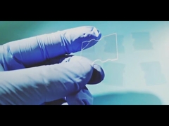 Lastra di vetro zaffiro sintetico lucidata su entrambi i lati, tagliata al laser