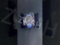 Cassa orologio a cristallo di zaffiro di 40 mm/42 mm di alta qualità, resistente agli graffi, personalizzabile, viola