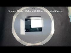 Wafer di silicio quadrato con supporto laminato con film per ricerca avanzata su circuiti integrati, semiconduttori e quantistica