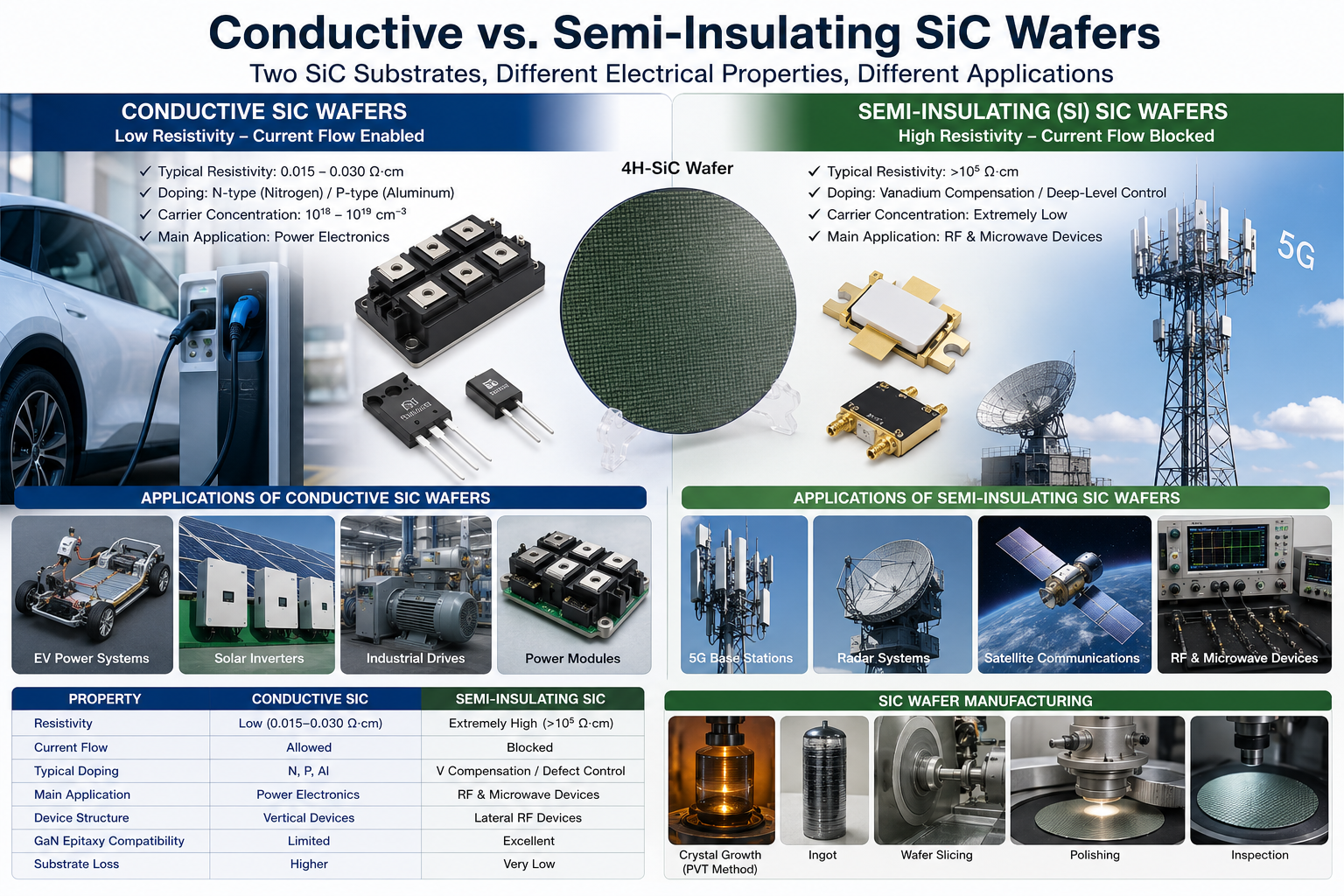 Ultimi blog aziendali su Wafer SiC semiisolanti e conduttivi: spiegazione delle differenze chiave