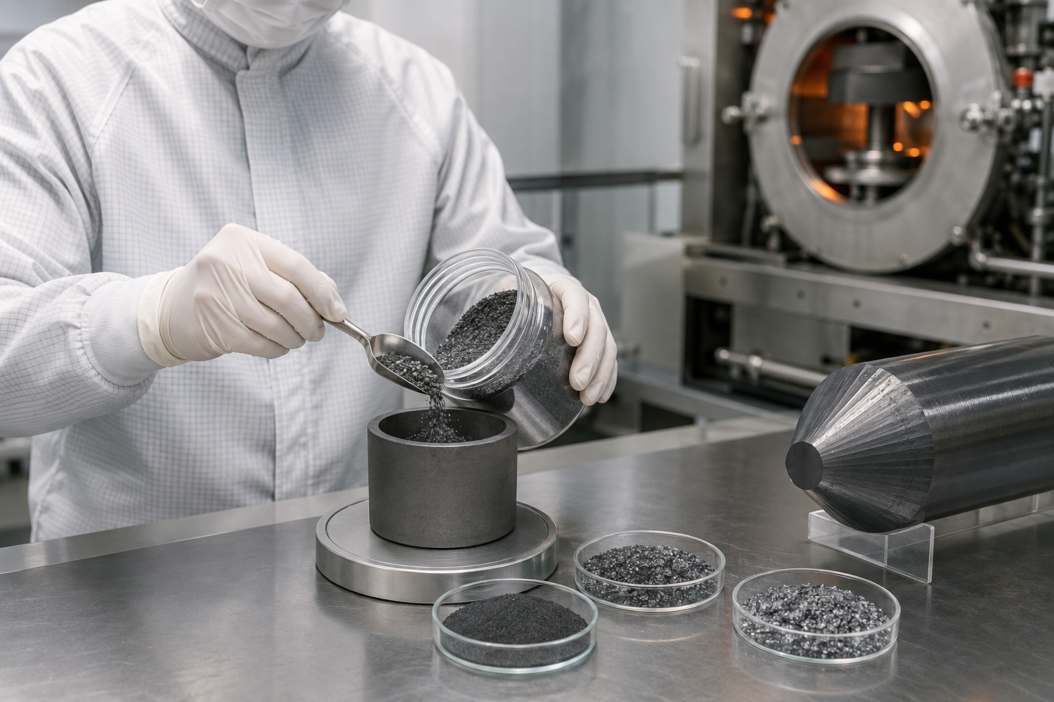 Ultimi blog aziendali su High-Purity SiC Powder for Crystal Growth: Purity Levels, Particle Size, Impurity Control and PVT Yield