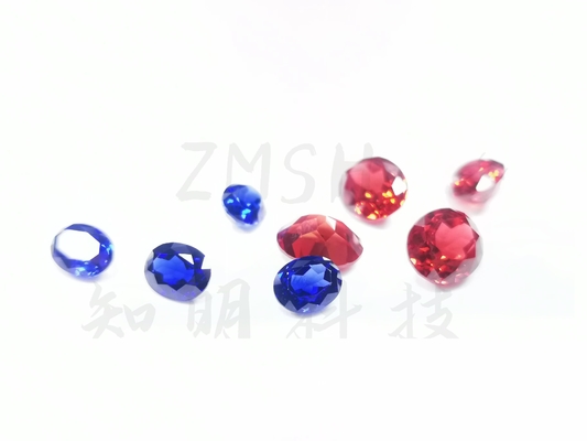 Round Brilliant Cut Ocean Blue Synthetic Gem Crystal Loose For Diamond Oral Shape