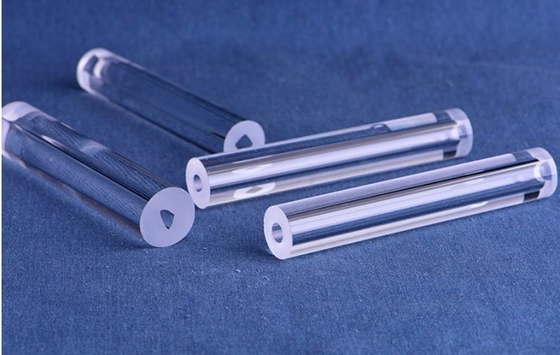 Optical Fused Silica Quartz Tube SiO2 Crystal Material With Customized Hole Shape
