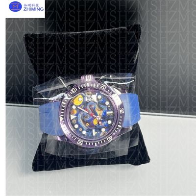 Premium 40mm/42mm Round Sapphire Crystal Watch Case Scratch-Resistant Customizable Purple
