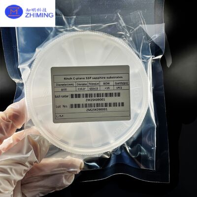 comprare Wafer di zaffiro SSP C-Plane da 4 pollici per epitassia GaN / III-nitruro fabbricazione online