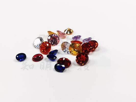 Round Brilliant Cut Ocean Blue Synthetic Gem Crystal Loose For Diamond Oral Shape