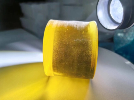 Yellow 99.99% Al2O3 Sapphire Single Crystal Lab Grown Rough Materials For Jewelries