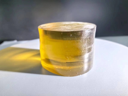 Yellow 99.99% Al2O3 Sapphire Single Crystal Lab Grown Rough Materials For Jewelries