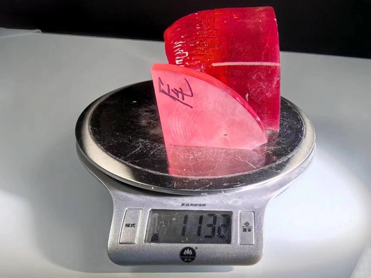 Lab Created Pink Sapphire Single Crystal Raw Materials Free Shapes For Gemstones