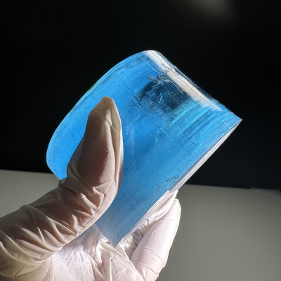 Lab Grown Synthetic Aquamarine Al2O3 Sapphire Single Crystal Gemstone Material