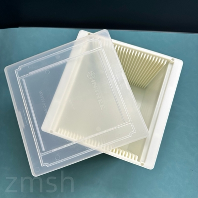 5 Inch 6 Inch 125x125mm 150x150mm Square Wafer Cassette Box 25pc Polypropylene (PP) Plastic