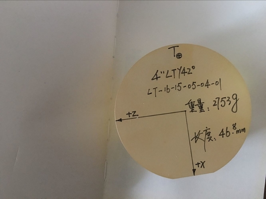 4 Inch Dia 100 Mm Lithium Tantalate Wafers LiTaO3 LiNbO3 Hexagonal Crystal Structure