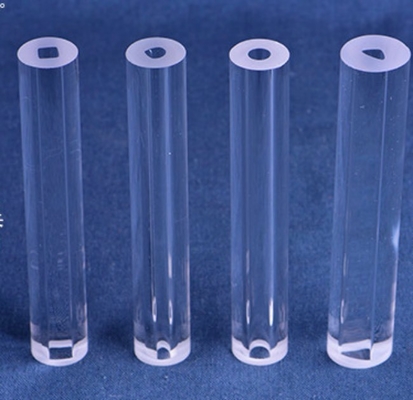 Optical Fused Silica Quartz Tube SiO2 Crystal Material With Customized Hole Shape