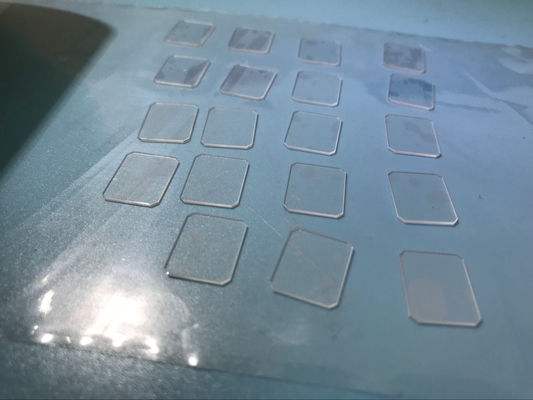 Double Side Polished Synthetic Sapphire Glass 10 X 12.3mm 0.5mm Thickness
