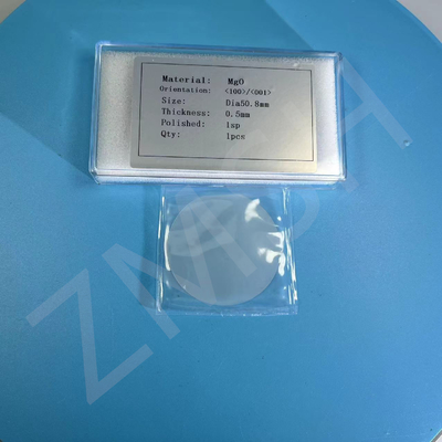 2inch MgO Wafer Thickness 500um Orientation<100> Crystal Magnesium Oxide Crystal Customized