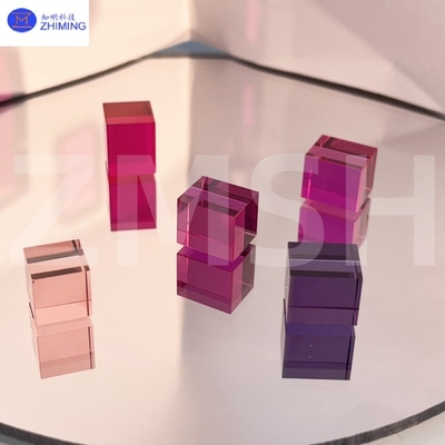 Sakura Pink Lab-Grown Gemstone Raw Colored Sapphire Material High transparency