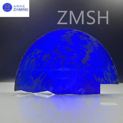 Synthetic Gemstone Royal Blue Moissanite Silicon Carbide SiC Raw Materials High Hardness Customization