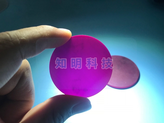 Cr+ Al2O3 Sapphire Wafer Sapphire Crystal Glass Lens Doped Titanium