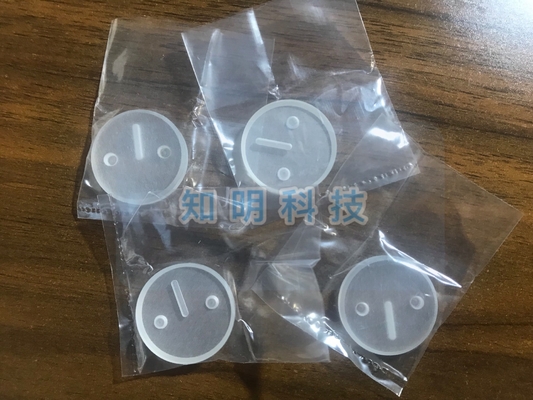 Customized Groove Sapphire Parts Single Crystal Glass Lens With Hole