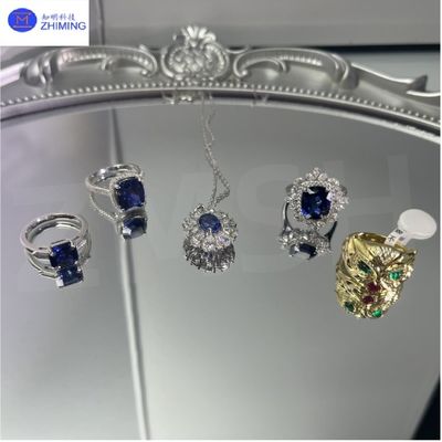 Premium Custom Lab-Grown Colored Sapphire Gemstones Jewelry Rings Processing