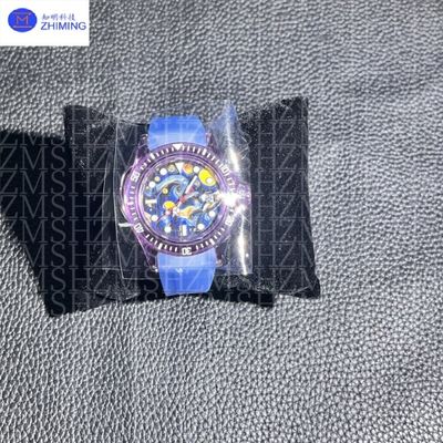 Premium 40mm/42mm Round Sapphire Crystal Watch Case Scratch-Resistant Customizable Purple