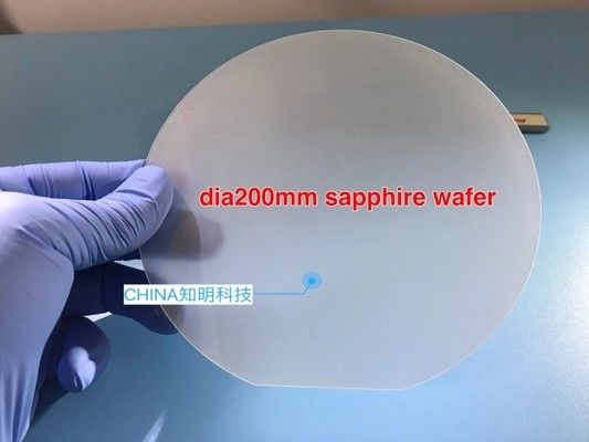 Sapphire Wafer 8'' Dia 200mm±0.2mm Thickness 725Um C-Plane SSP,DSP hardness9.0