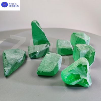 Synthetic Colored Gemstone YAG Crystals Emerald Green Freeform Cutting For Luxury Jewelry