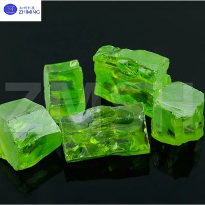 Laboratory Grown YAG Colored Gemstone Crystals Rough Uncut Apple Green