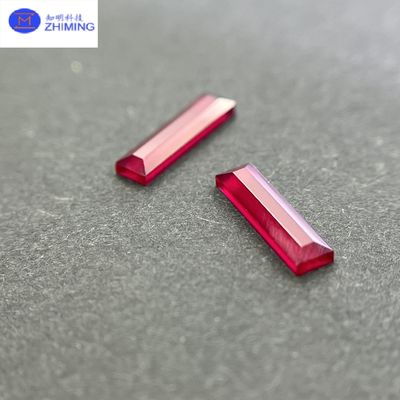 Red Sapphire Crystal Work Piece Component Hardness 9 Mohs Anti Scratching