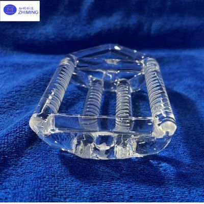 Transparent Quartz Crystal Boat Fused Silica Glass Reusable Wafer Diffusion Carrier