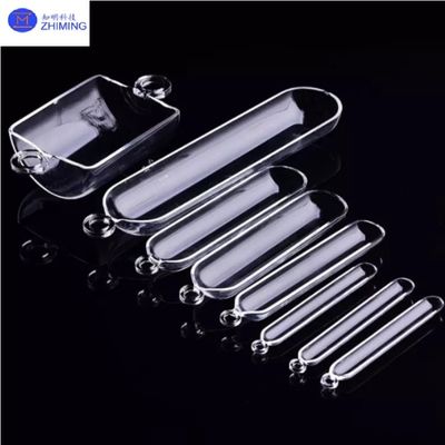 Transparent Quartz Crystal Boat Fused Silica Glass Reusable Wafer Diffusion Carrier