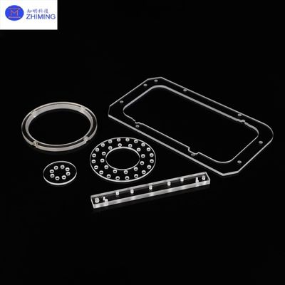 Custom-Shaped Quartz Through-Hole Plates Precision Perforated Optical Fused Silica Panels