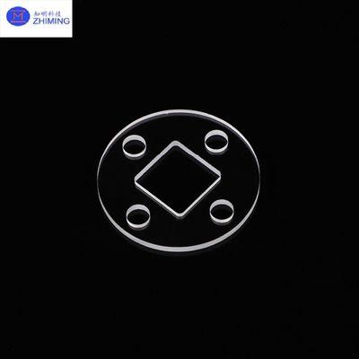 ​​High Purity Quartz Glass Plate With Laser-Drilled Custom-Shaped Through-Holes​​