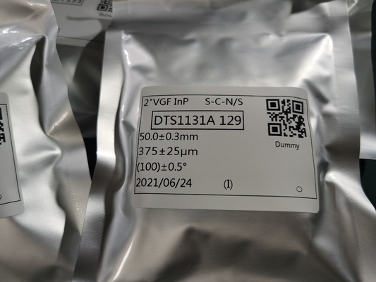 Semi Insulating  2 Inch 50mm N Type Dummy InP Indium Phosphide Wafer