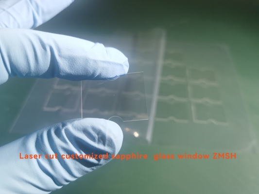 Customized Shape Laser Cut Sapphire Windows , Sapphire Coated Crystal