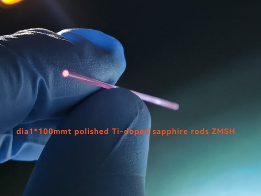 Surface Polished  Dia1*100mm Ti3 Doped Sapphire Rod Lens  For Laser