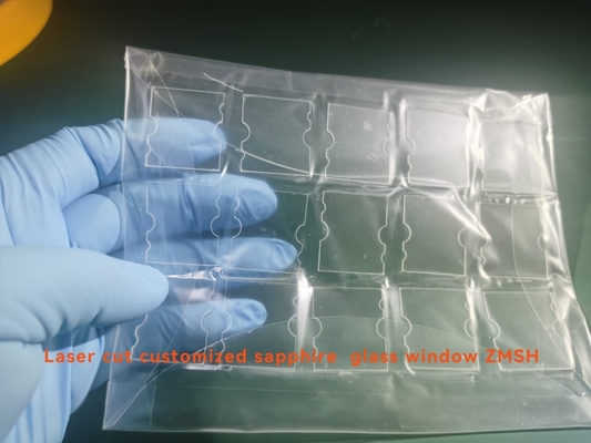 Customized Shape Laser Cut Sapphire Windows , Sapphire Coated Crystal